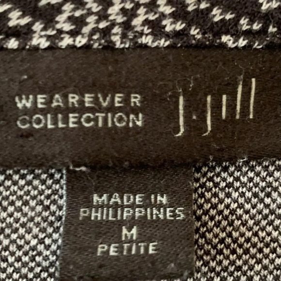 J Jill Wherever Collection Black Geometric Tunic Top Medium Petite MP Travel‎ - Picture 3 of 8